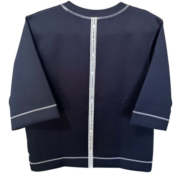 Adidas BR9366 Reversible Sweatshirt Futuristic Top In Navy & White Size Small - Picture 6 of 11